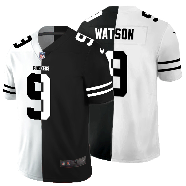 Green Bay Packers #9 Christian Watson Men's Black V White Peace Split Vapor Untouchable Limited Jersey cheap jerseys for sale - CheapJerseys.Shop