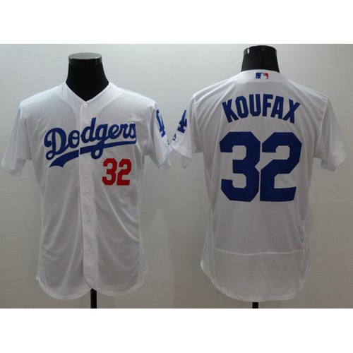 Los Angeles Dodgers #32 Sandy Koufax White Flexbase Authentic Collection Stitched Jersey Men's cheap jerseys for sale - CheapJerseys.Shop