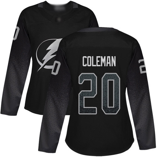Tampa Bay Lightning #20 Blake Coleman Black Alternate Authentic Women's Stitched Jersey Womens cheap jerseys for sale - CheapJerseys.Shop