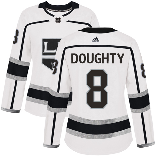 Los Angeles Kings #8 Drew Doughty White Road Authentic Women's Stitched Jersey Womens cheap jerseys for sale - CheapJerseys.Shop