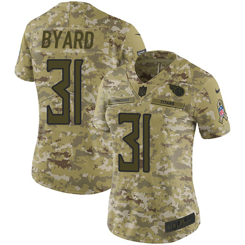 Tennessee Titans #31 Kevin Byard Camo Women's Stitched Limited 2018 Salute to Service Jersey Womens cheap jerseys for sale - CheapJerseys.Shop