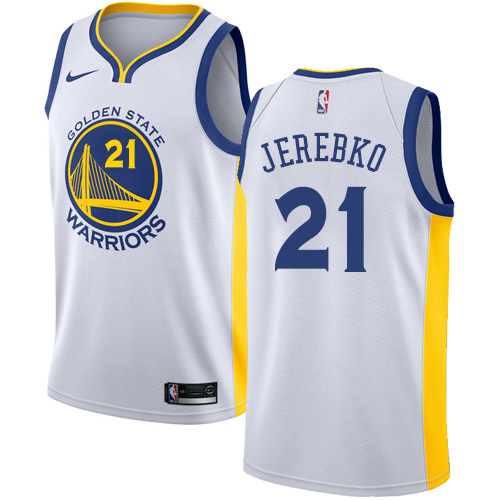 Golden State Warriors #21 Jonas Jerebko White Swingman Association Edition Jersey Mens cheap jerseys for sale - CheapJerseys.Shop