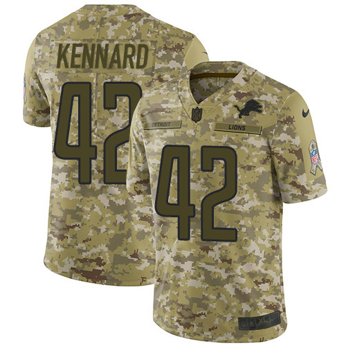 Detroit Lions #42 Devon Kennard Camo Men's Stitched Limited 2018 Salute To Service Jersey Men's cheap jerseys for sale - CheapJerseys.Shop