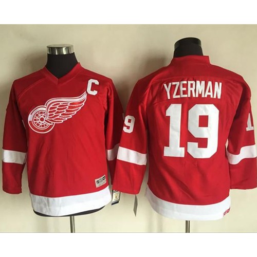 Detroit Red Wings #19 Steve Yzerman Red CCM Throwback Stitched Youth Jersey Youth cheap jerseys for sale - CheapJerseys.Shop