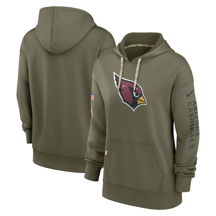 Arizona Cardinals Women's 2022 Salute To Service Performance Pullover Hoodie - Olive cheap jerseys for sale - CheapJerseys.Shop