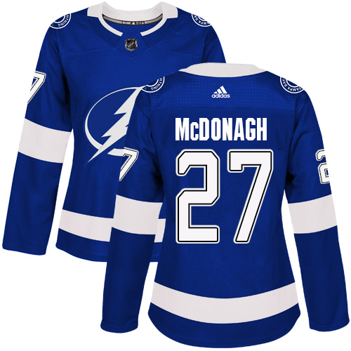 Tampa Bay Lightning #27 Ryan McDonagh Blue Home Authentic Women's Stitched Jersey Womens cheap jerseys for sale - CheapJerseys.Shop