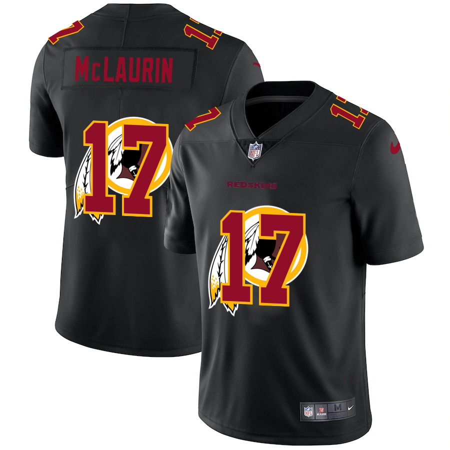 Washington Commanders #17 Terry McLaurin Men's Team Logo Dual Overlap Limited Jersey Black cheap jerseys for sale - CheapJerseys.Shop