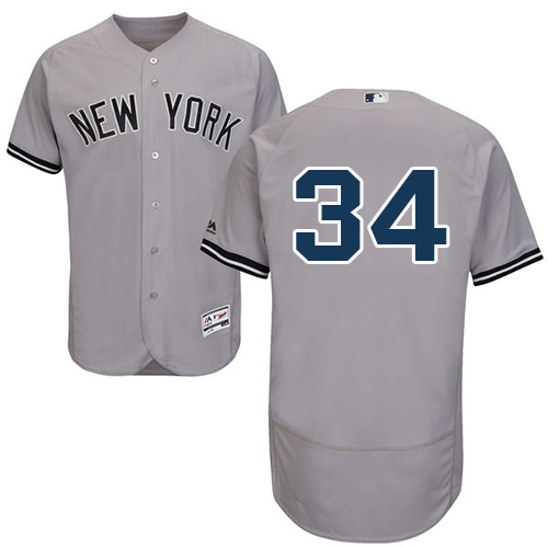 New York Yankees #34 J.A. Happ Grey Flexbase Authentic Collection Stitched Jersey Men's cheap jerseys for sale - CheapJerseys.Shop