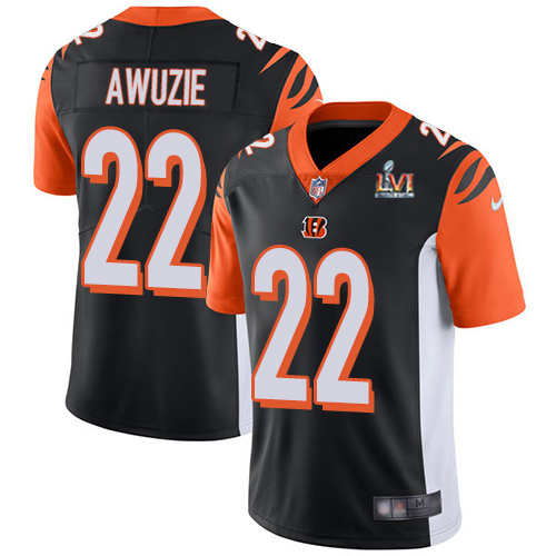 Cincinnati Bengals #22 Chidobe Awuzie Black Team Color Super Bowl LVI Patch Men's Stitched Vapor Untouchable Limited Jersey Men's cheap jerseys for sale - CheapJerseys.Shop
