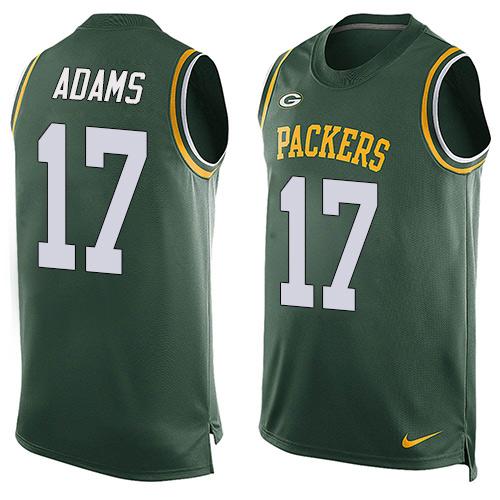 Packers #17 Davante Adams Green Team Color Men's Stitched Limited Tank Top Jersey cheap jerseys for sale - CheapJerseys.Shop