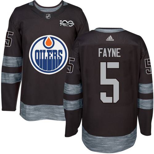 Edmonton Oilers #5 Mark Fayne Black 1917-2017 100th Anniversary Stitched Jersey Men's cheap jerseys for sale - CheapJerseys.Shop