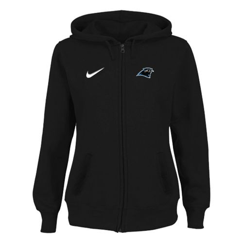 Women's Carolina Panthers Stadium Rally Full Zip Hoodie Black cheap jerseys for sale - CheapJerseys.Shop
