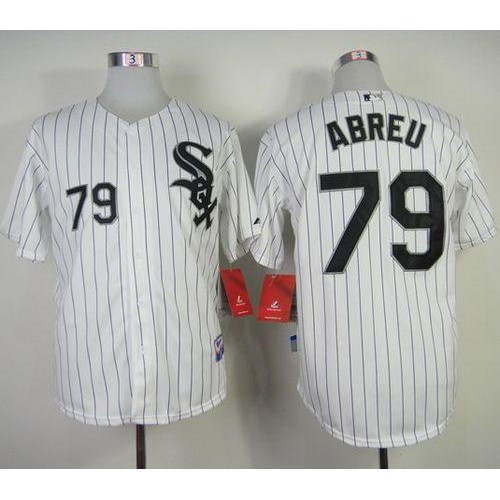 Chicago White Sox #79 Jose Abreu White With Black Strip Stitched Jersey Men's cheap jerseys for sale - CheapJerseys.Shop