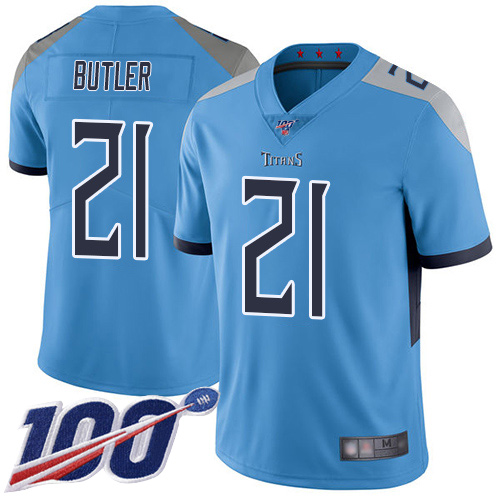 Tennessee Titans #21 Malcolm Butler Light Blue Alternate Men's Stitched 100th Season Vapor Limited Jersey Men's cheap jerseys for sale - CheapJerseys.Shop