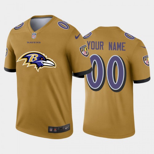 Baltimore Ravens Custom Gold Men's Big Team Logo Vapor Limited Jersey cheap jerseys for sale - CheapJerseys.Shop