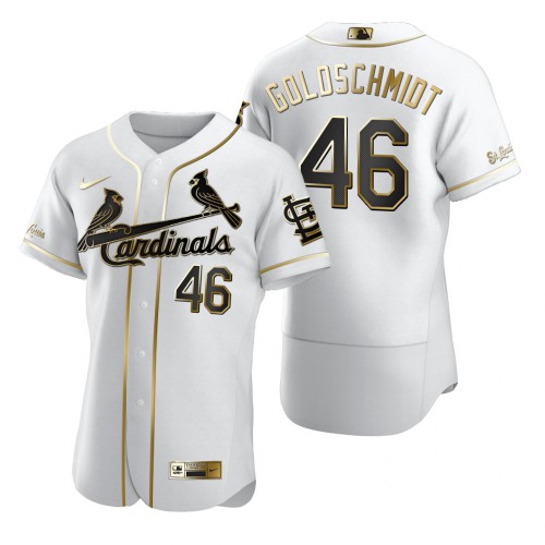 St. Louis St.Louis Cardinals #46 Paul Goldschmidt White Men's Authentic Golden Edition Jersey Men's cheap jerseys for sale - CheapJerseys.Shop