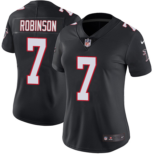 Falcons #7 Bijan Robinson Black Alternate Stitched Women's Vapor Untouchable Limited Jersey cheap jerseys for sale - CheapJerseys.Shop