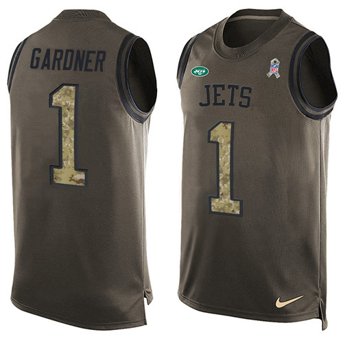 Jets #1 Ahmad Sauce Gardner Green Men's Stitched Limited Salute To Service Tank Top Jersey cheap jerseys for sale - CheapJerseys.Shop