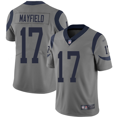 Rams #17 Baker Mayfield Gray Men's Stitched Limited Inverted Legend Jersey cheap jerseys for sale - CheapJerseys.Shop
