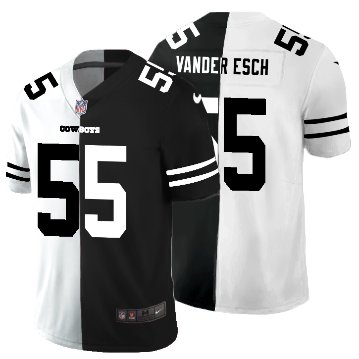 Dallas Cowboys #55 Leighton Vander Esch Men's Black V White Peace Split Vapor Untouchable Limited Jersey cheap jerseys for sale - CheapJerseys.Shop