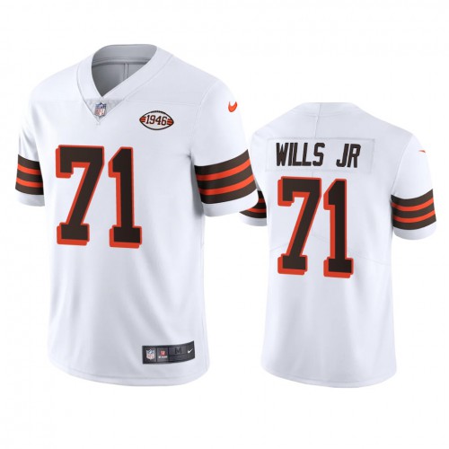 Cleveland Cleveland Browns #71 Jedrick Wills Jr. 1946 Collection Alternate Vapor Limited Jersey - White Men's cheap jerseys for sale - CheapJerseys.Shop