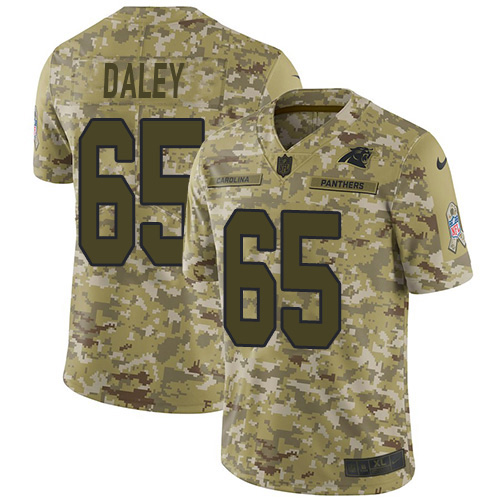 Carolina Panthers #65 Dennis Daley Camo Men's Stitched Limited 2018 Salute To Service Jersey Men's cheap jerseys for sale - CheapJerseys.Shop