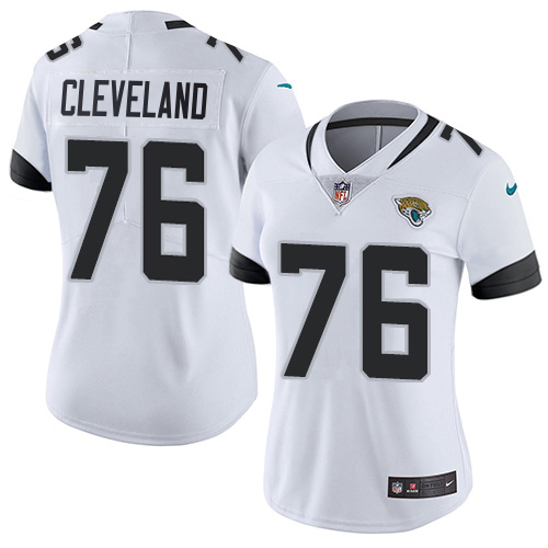 Jaguars #76 Ezra Cleveland White Women's Stitched Vapor Untouchable Limited Jersey cheap jerseys for sale - CheapJerseys.Shop