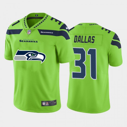 Seattle Seattle Seahawks #31 DeeJay Dallas Green Men's Big Team Logo Vapor Limited Jersey Men's cheap jerseys for sale - CheapJerseys.Shop