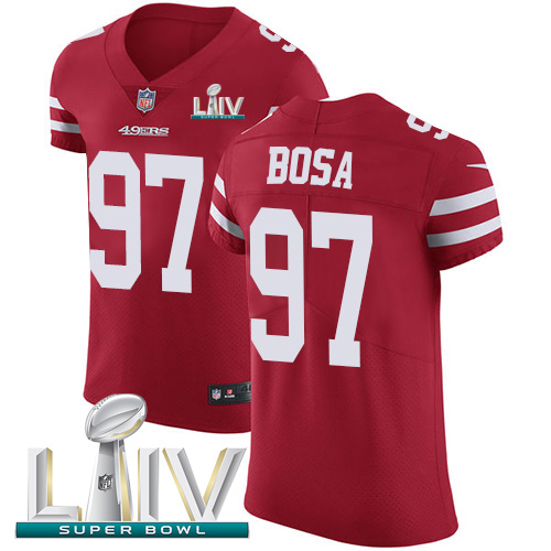 49ers #97 Nick Bosa Red Super Bowl LIV 2020 Team Color Men's Stitched Vapor Untouchable Elite Jersey cheap jerseys for sale - CheapJerseys.Shop