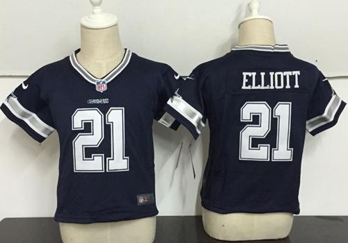 Toddler Cowboys #21 Ezekiel Elliott Navy Blue Team Color Stitched Elite Jersey cheap jerseys for sale - CheapJerseys.Shop