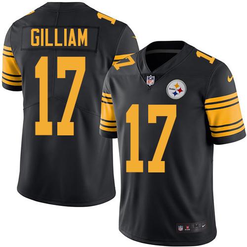 Pittsburgh Steelers #17 Joe Gilliam Black Men's Stitched Limited Rush Jersey Men's cheap jerseys for sale - CheapJerseys.Shop