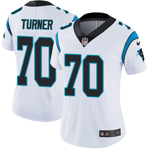 Carolina Panthers #70 Trai Turner White Women's Stitched Vapor Untouchable Limited Jersey Womens cheap jerseys for sale - CheapJerseys.Shop