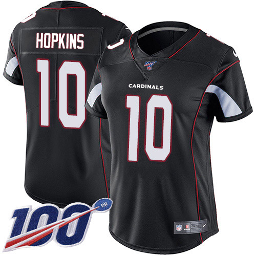 Cardinals #10 DeAndre Hopkins Black Alternate Women's Stitched 100th Season Vapor Untouchable Limited Jersey cheap jerseys for sale - CheapJerseys.Shop