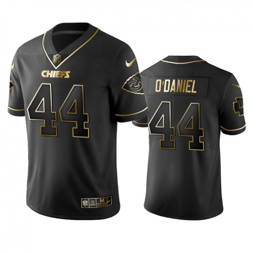 Kansas City Chiefs #44 Dorian O'Daniel Black Golden Limited Edition Stitched Jersey Men's cheap jerseys for sale - CheapJerseys.Shop