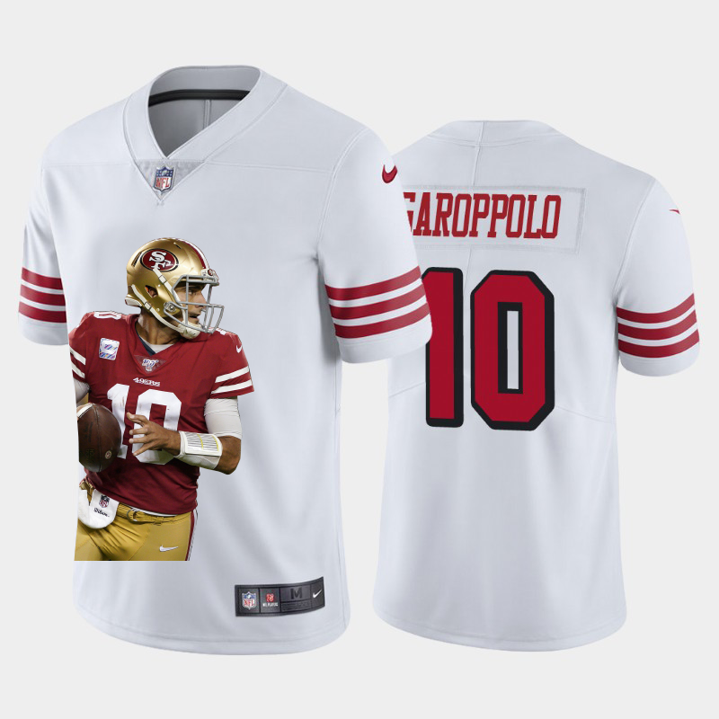 San Francisco 49ers #10 Jimmy Garoppolo Team Hero 3 Rush Vapor Limited Jersey White cheap jerseys for sale - CheapJerseys.Shop