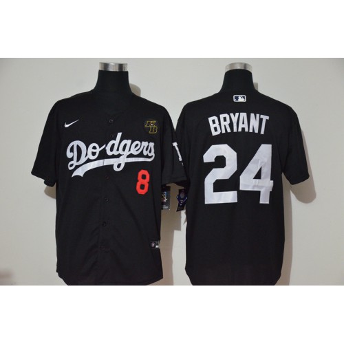 Los Angeles Los Angeles Dodgers #8 #24 Kobe Bryant Men's Black Cool Base 2020 KB Patch Jersey Men's cheap jerseys for sale - CheapJerseys.Shop