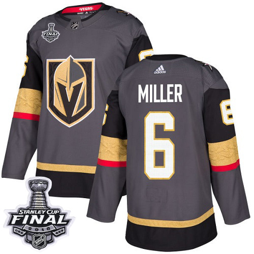 Golden Vegas Golden Knights #6 Colin Miller Grey Home Authentic 2018 Stanley Cup Final Stitched Youth Jersey Youth cheap jerseys for sale - CheapJerseys.Shop