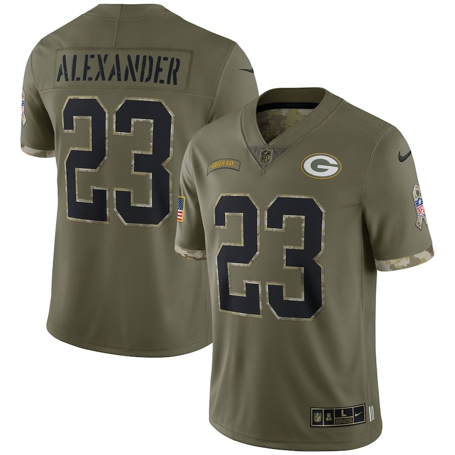Green Bay Packers #23 Jaire Alexander Men's 2022 Salute To Service Limited Jersey - Olive cheap jerseys for sale - CheapJerseys.Shop