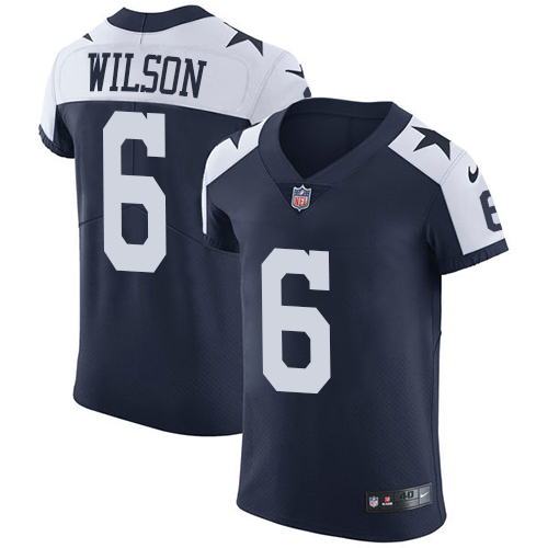 Cowboys #6 Donovan Wilson Navy Blue Thanksgiving Men's Stitched Vapor Untouchable Throwback Elite Jersey cheap jerseys for sale - CheapJerseys.Shop