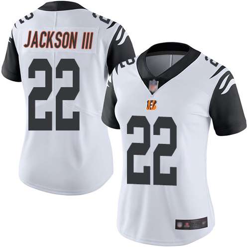 Cincinnati Bengals #22 William Jackson III White Women's Stitched Limited Rush Jersey Womens cheap jerseys for sale - CheapJerseys.Shop