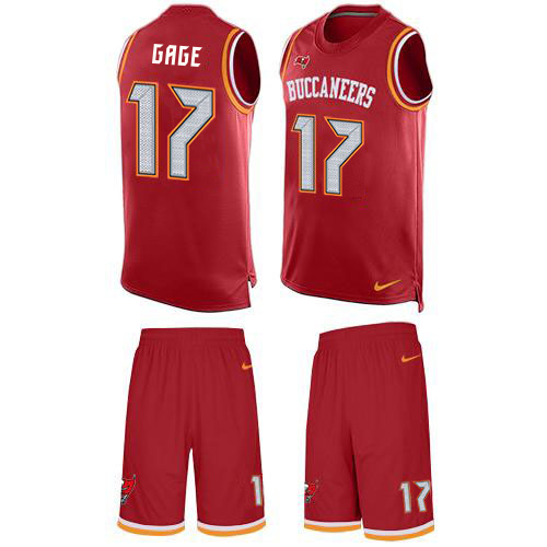 Buccaneers #17 Russell Gage Red Team Color Men's Stitched Limited Tank Top Suit Jersey cheap jerseys for sale - CheapJerseys.Shop