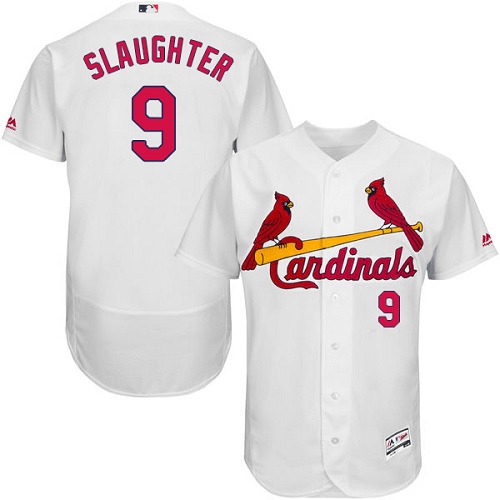 St.Louis Cardinals #9 Enos Slaughter White Flexbase Authentic Collection Stitched Jersey Men's cheap jerseys for sale - CheapJerseys.Shop
