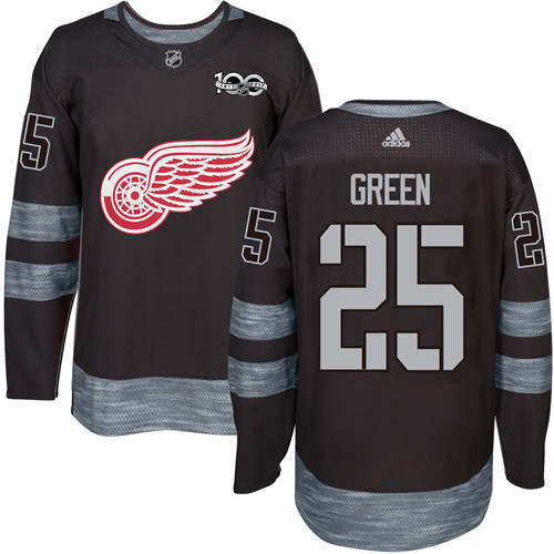 Detroit Red Wings #25 Mike Green Black 1917-2017 100th Anniversary Stitched Jersey Men's cheap jerseys for sale - CheapJerseys.Shop