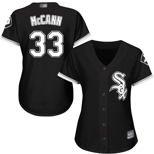 Chicago White Sox #33 James McCann Black Alternate Women's Stitched Jersey Womens cheap jerseys for sale - CheapJerseys.Shop