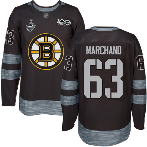 Boston Bruins #63 Brad Marchand Black 1917-2017 100th Anniversary Stanley Cup Final Bound Stitched Jersey Men's cheap jerseys for sale - CheapJerseys.Shop