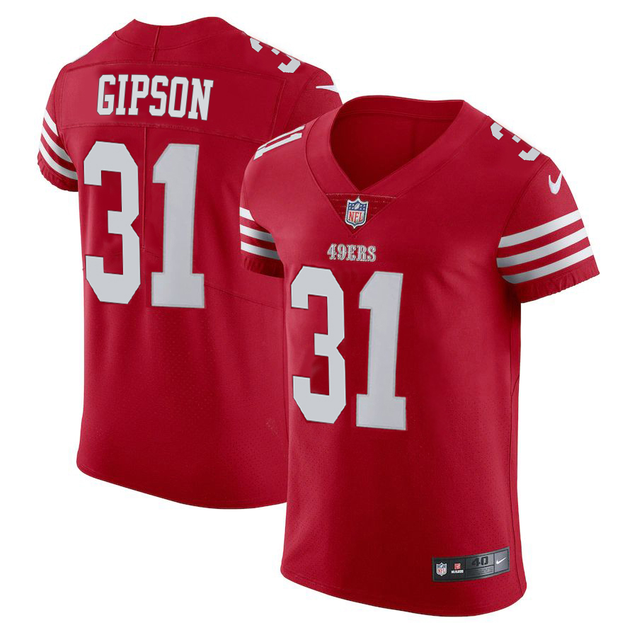 San Francisco 49ers #31 Tashaun Gipson Scarlet Men's 2022-23 Authentic Stitched Vapor Untouchable Elite Jersey cheap jerseys for sale - CheapJerseys.Shop