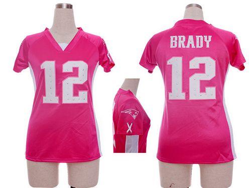 Patriots #12 Tom Brady Pink Draft Him Name & Number Top Women's Stitched Elite Jersey cheap jerseys for sale - CheapJerseys.Shop