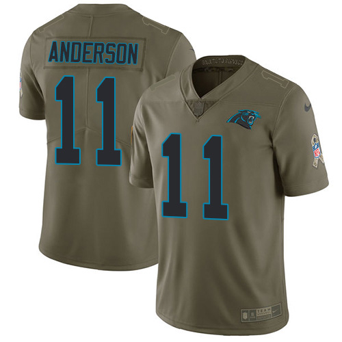 Carolina Panthers #11 Robby Anderson Olive Youth Stitched Limited 2017 Salute To Service Jersey Youth cheap jerseys for sale - CheapJerseys.Shop