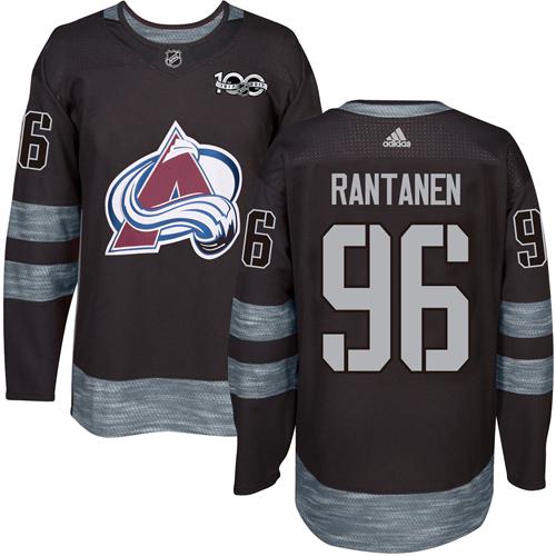 Colorado Avalanche #96 Mikko Rantanen Black 1917-2017 100th Anniversary Stitched Jersey Men's cheap jerseys for sale - CheapJerseys.Shop