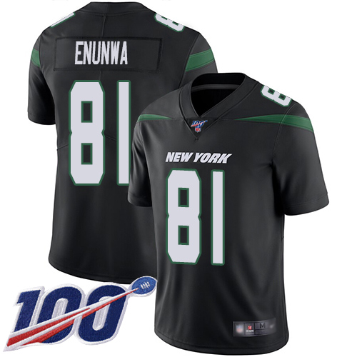 New York Jets #81 Quincy Enunwa Black Alternate Men's Stitched 100th Season Vapor Limited Jersey Men's cheap jerseys for sale - CheapJerseys.Shop